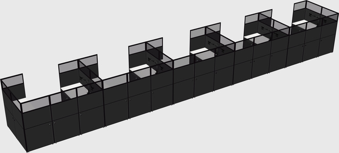 U-shaped cubicle