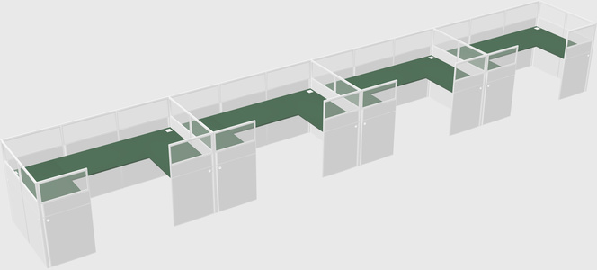 U-shaped cubicle