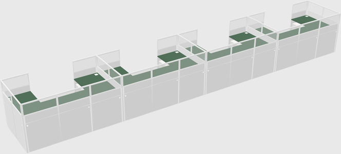 U-shaped cubicle