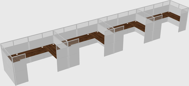 U-shaped cubicle
