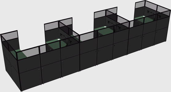 U-shaped cubicle