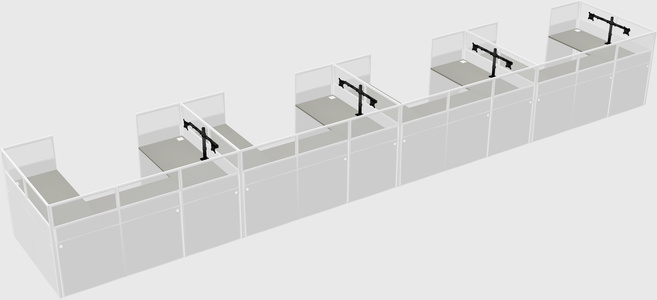 U-shaped cubicle
