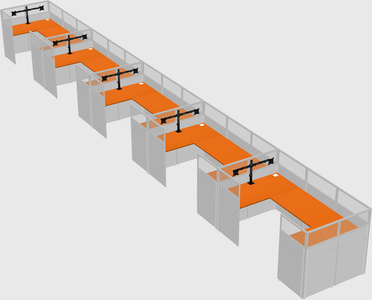 U-shaped cubicle
