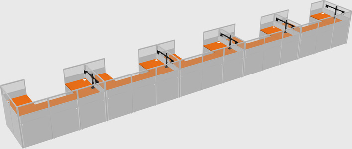 U-shaped cubicle