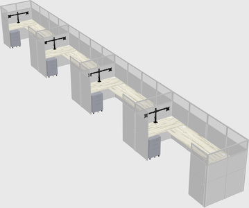 U-shaped cubicle