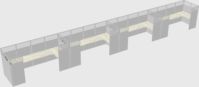U-shaped cubicle