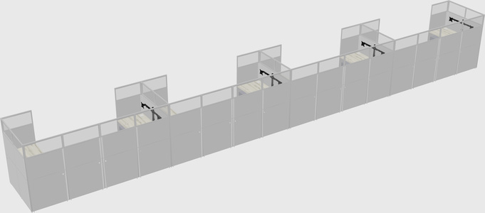 U-shaped cubicle