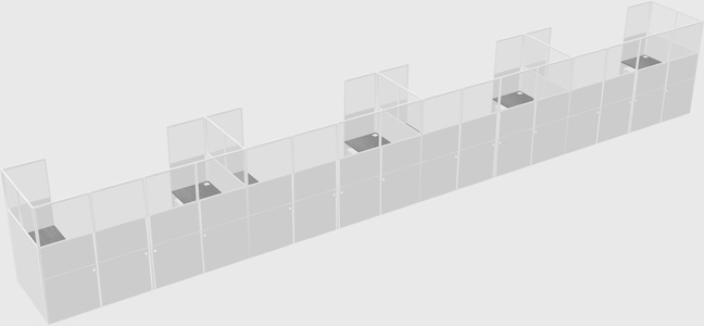 U-shaped cubicle