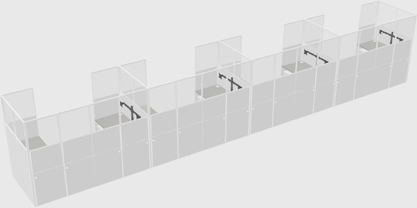 U-shaped cubicle
