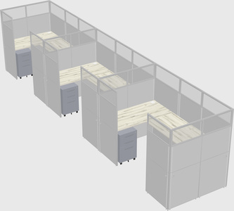 U-shaped cubicle