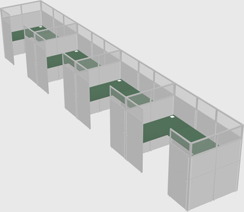 U-shaped cubicle