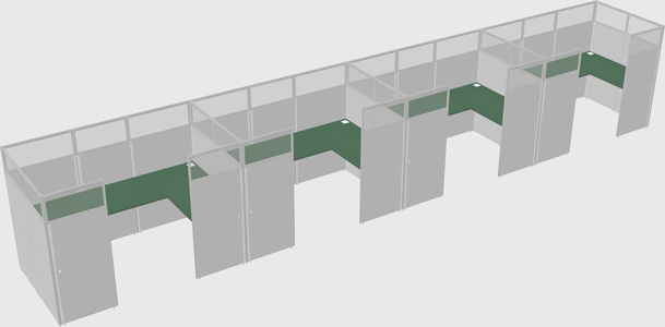 U-shaped cubicle