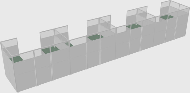 U-shaped cubicle