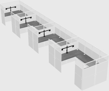 U-shaped cubicle