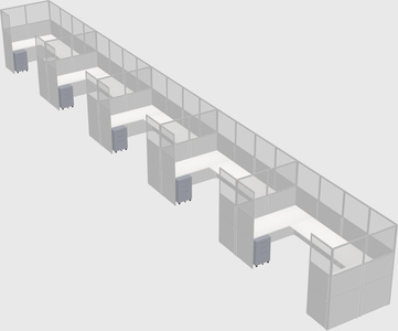 U-shaped cubicle