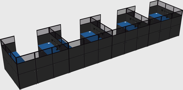 U-shaped cubicle
