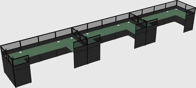 U-shaped cubicle