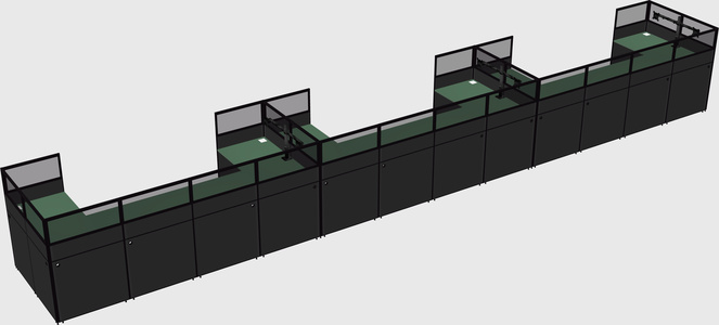U-shaped cubicle