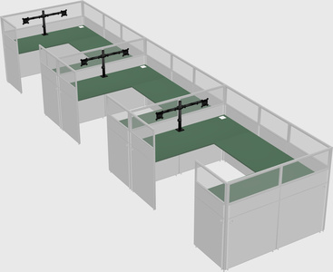 U-shaped cubicle