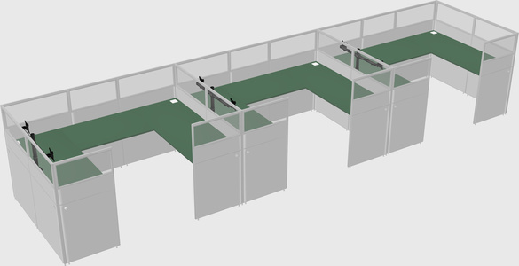 U-shaped cubicle