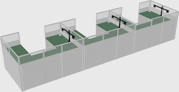 U-shaped cubicle