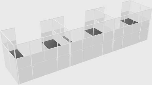 U-shaped cubicle