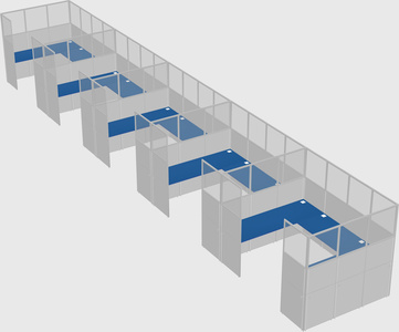 U-shaped cubicle