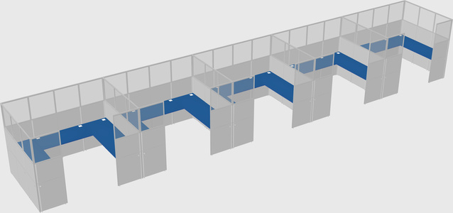 U-shaped cubicle