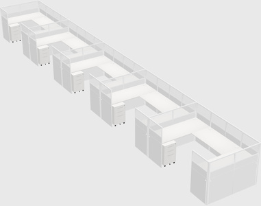 U-shaped cubicle