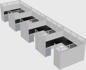 U-shaped cubicle