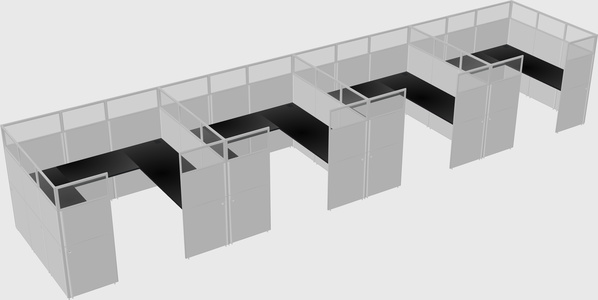 U-shaped cubicle