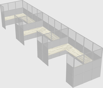 U-shaped cubicle