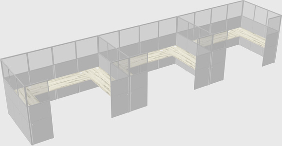 U-shaped cubicle