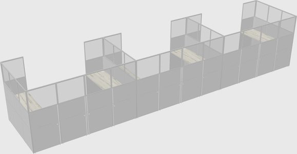 U-shaped cubicle