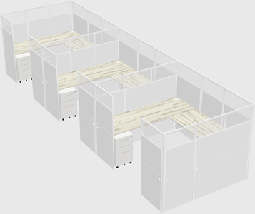 U-shaped cubicle