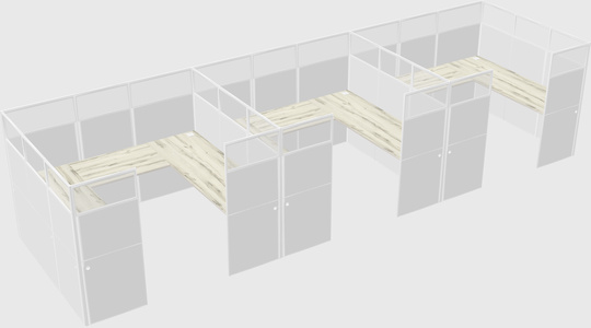 U-shaped cubicle