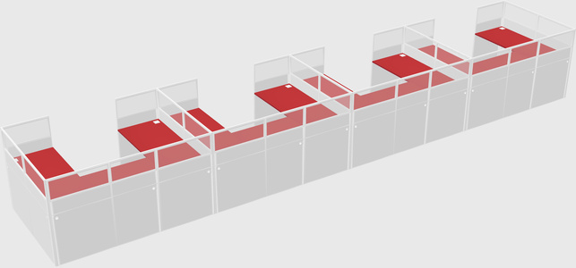 U-shaped cubicle