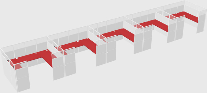 U-shaped cubicle