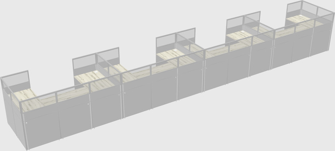 U-shaped cubicle