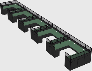 U-shaped cubicle