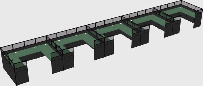 U-shaped cubicle