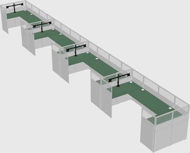 U-shaped cubicle