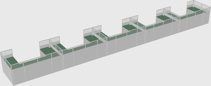 U-shaped cubicle