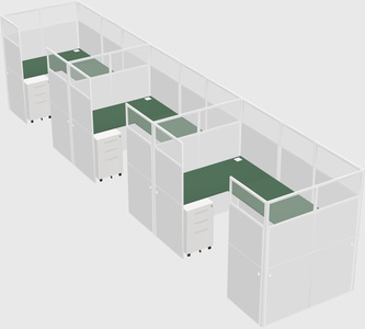 U-shaped cubicle