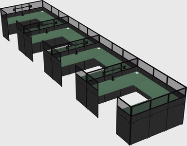 U-shaped cubicle