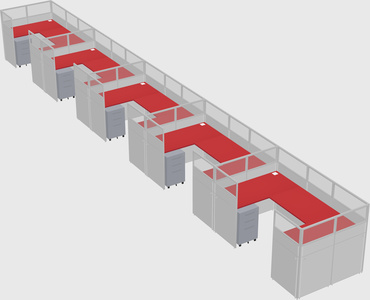 U-shaped cubicle