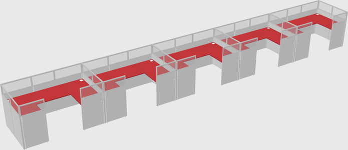U-shaped cubicle