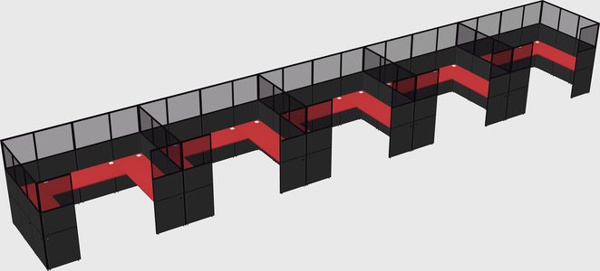 U-shaped cubicle
