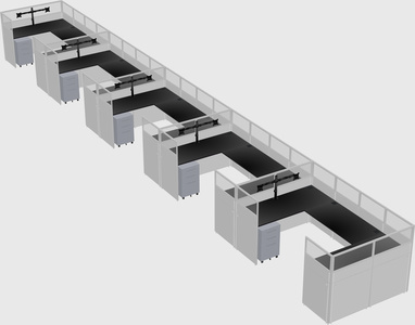 U-shaped cubicle