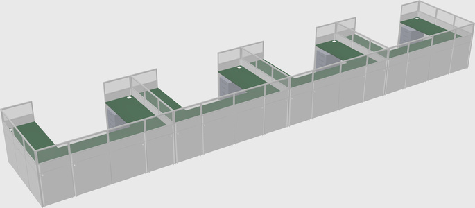U-shaped cubicle